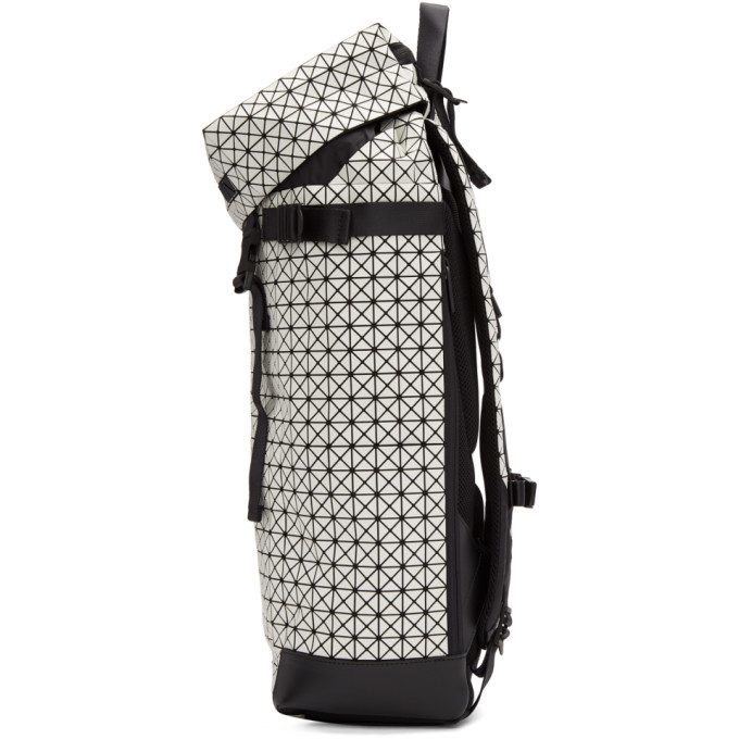 Bao Bao Issey Miyake White and Black Hiker Backpack Bao Bao Issey