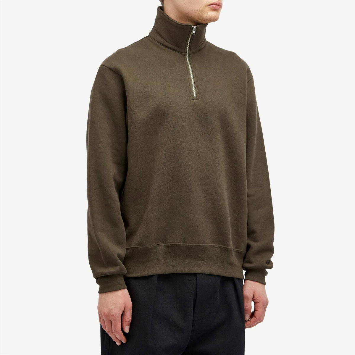 Lady White Co. Men's Quarter Zip Sweatshirt in Black Olive