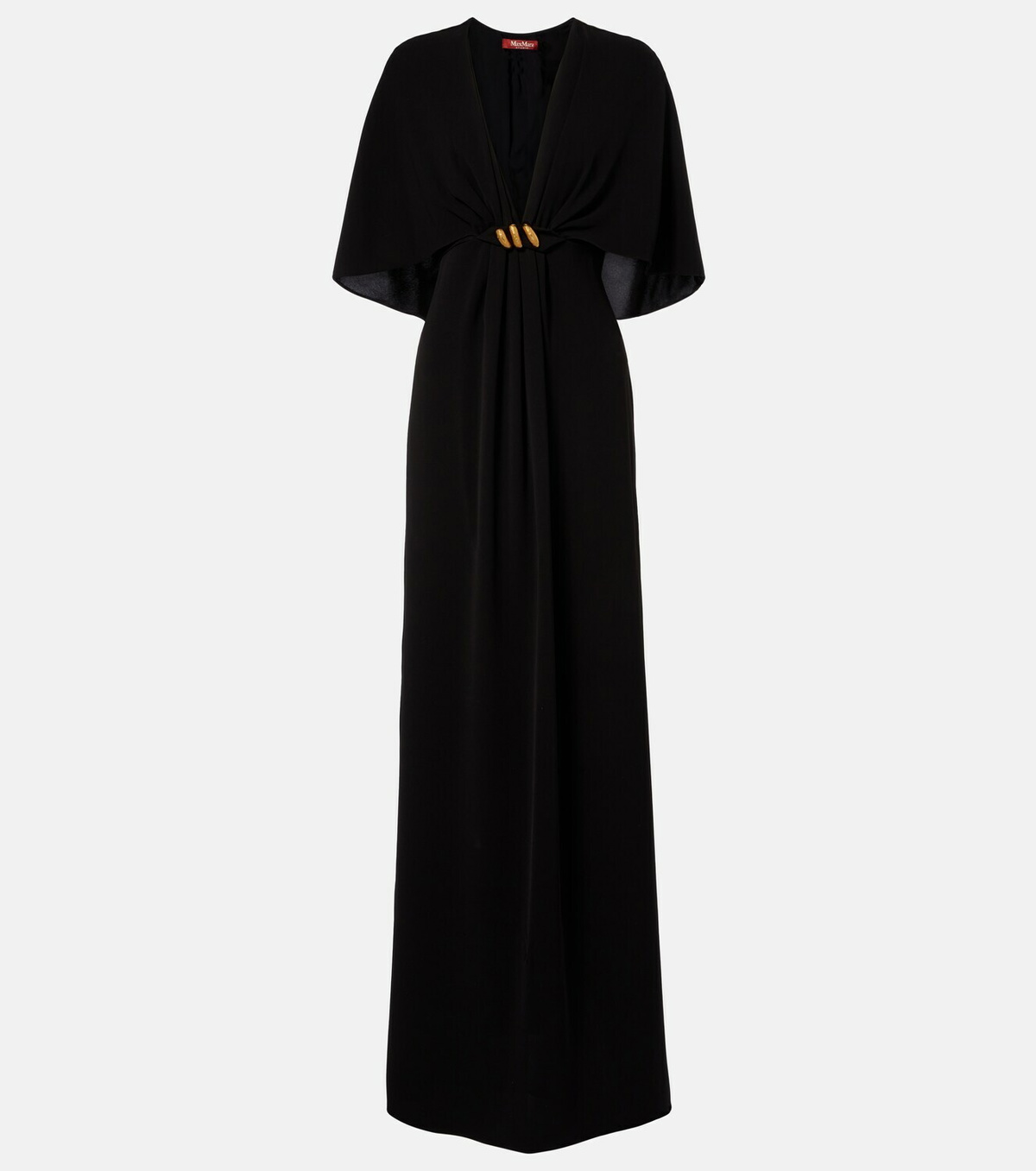 Max Mara Elegante caped cady gown