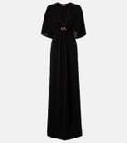 Max Mara Elegante caped cady gown