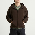 TTT MSW Men's Polartec Logo Fleece Hooded Jacket in Brown