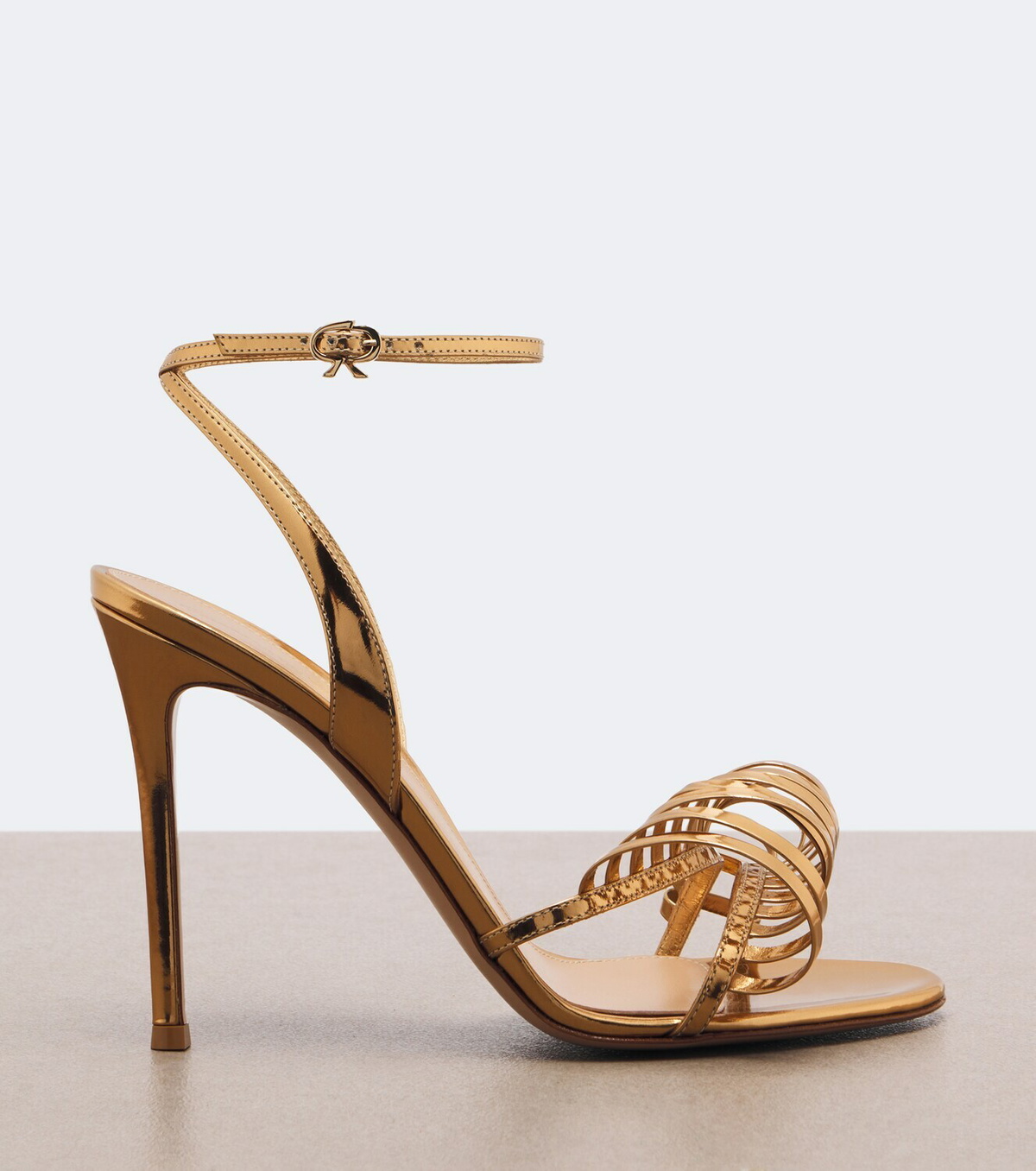 Gianvito Rossi Mirrored leather sandals