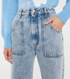 Alessandra Rich High-rise wide-leg jeans