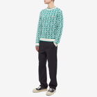 Casablanca Men's Monogram Crew Knit in Green