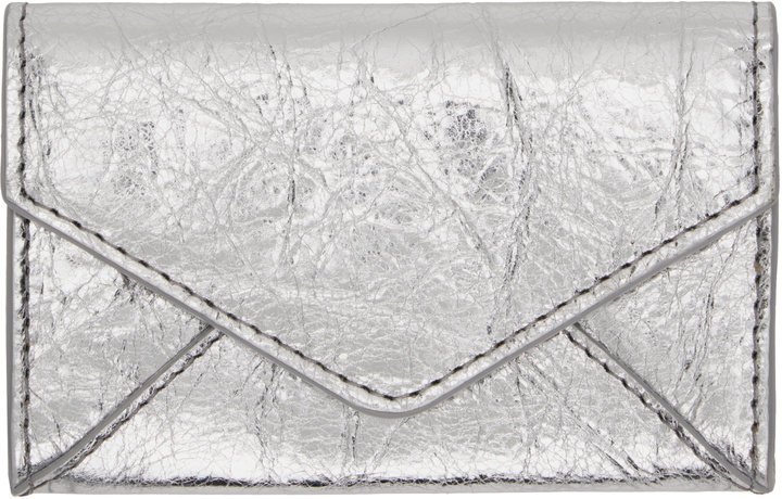 Photo: Dries Van Noten Silver Leather Envelope Card Holder