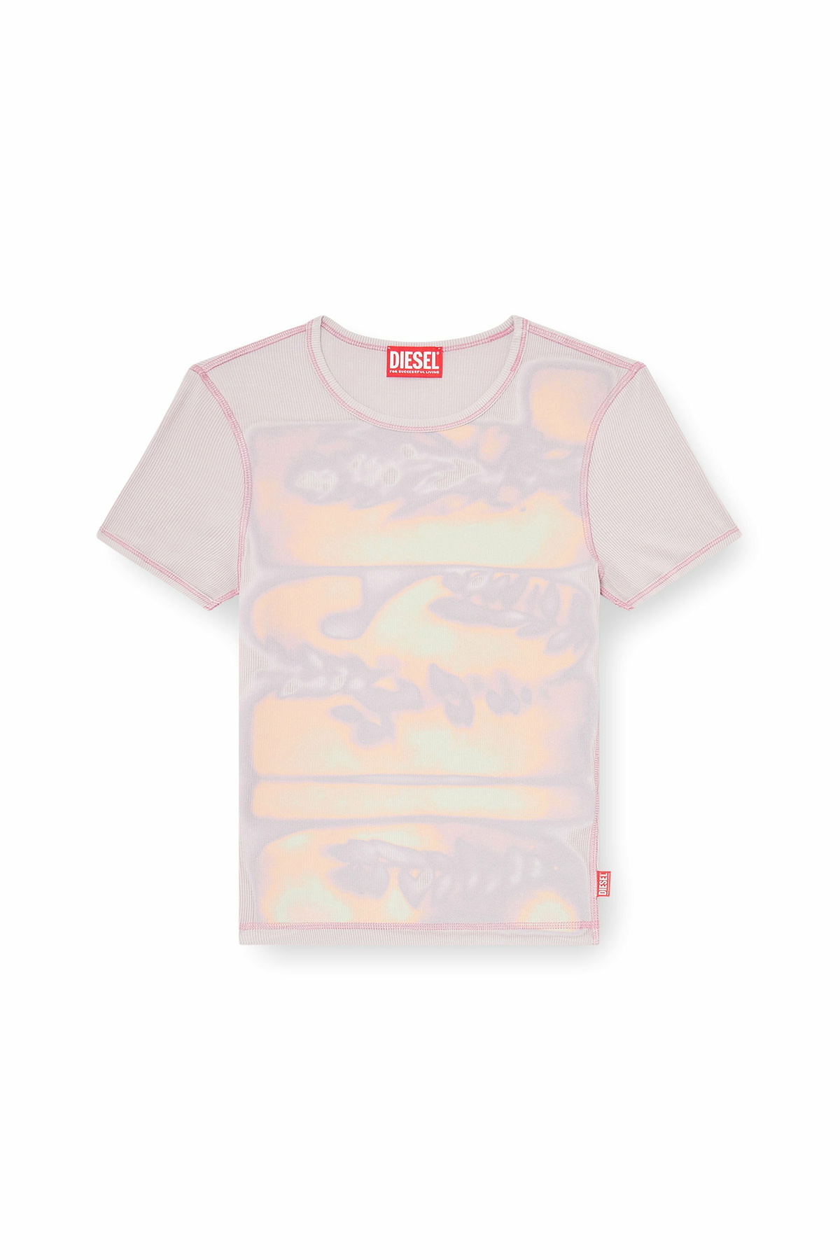 Diesel Slim jersey top with graphic print - Tops - Woman -
