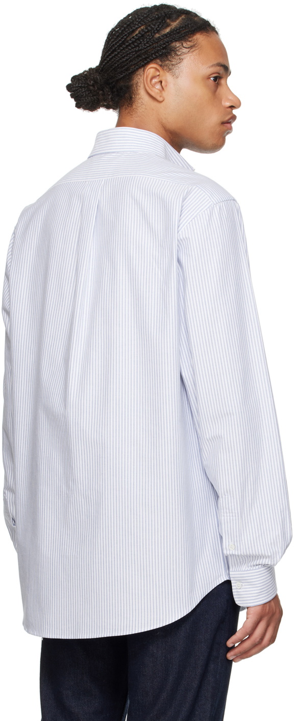 Bally Blue & White Striped Shirt