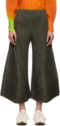 PLEATS PLEASE ISSEY MIYAKE Khaki Thicker Bottoms 2 Trousers