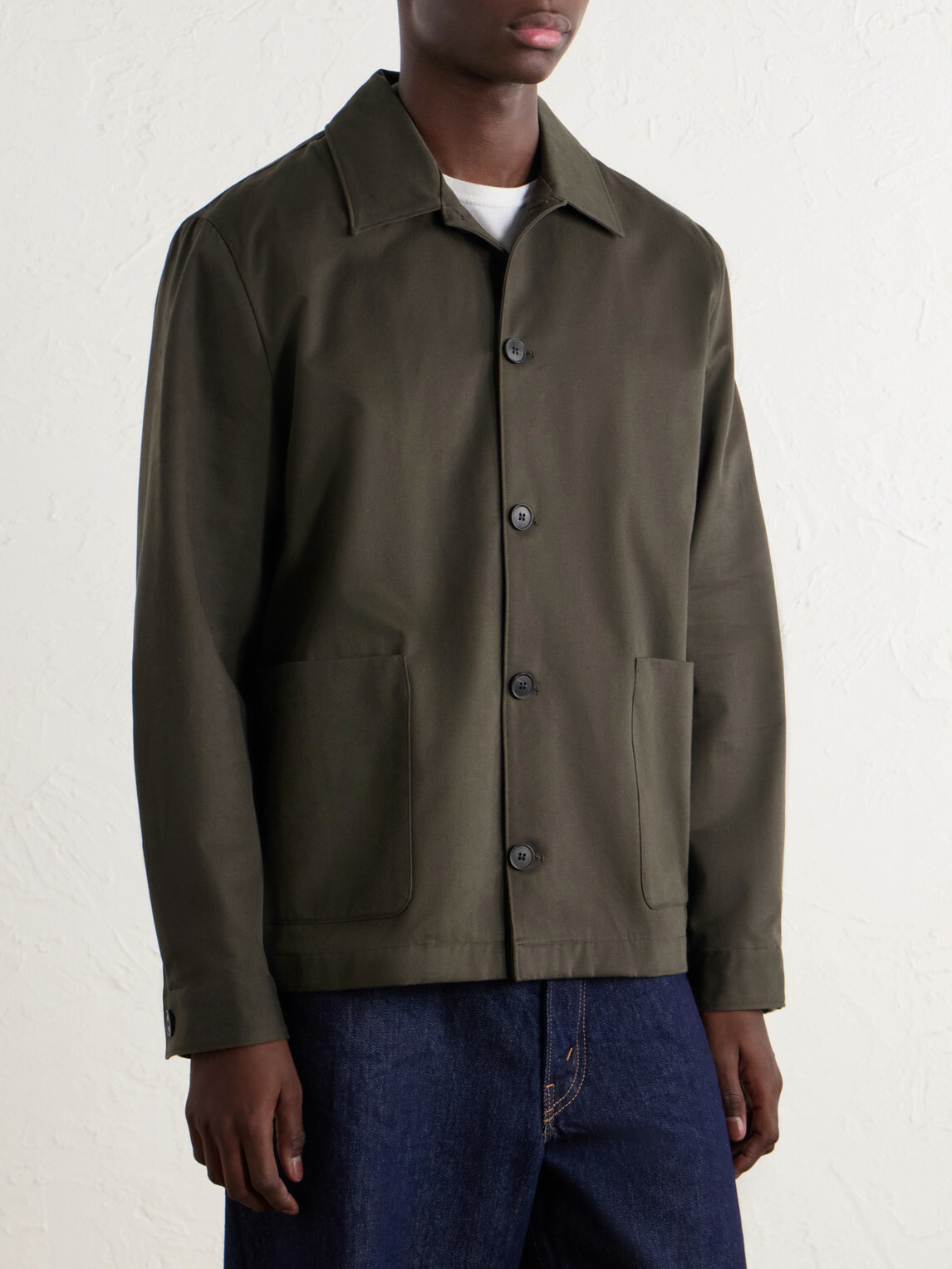 Sunspel - Cotton-Drill Jacket - Green