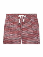 Onia - Slim-Fit Mid-Length Printed Swim Shorts - Red