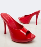 Gucci Viv patent leather platform mule