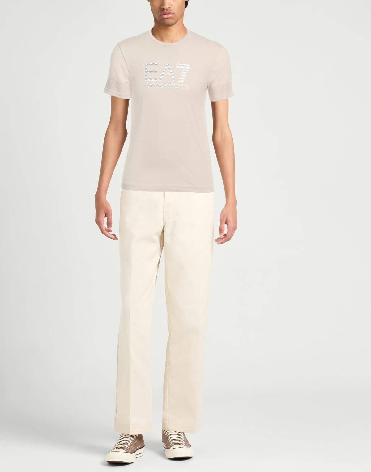 Ea7 Mens T-shirt in Beige