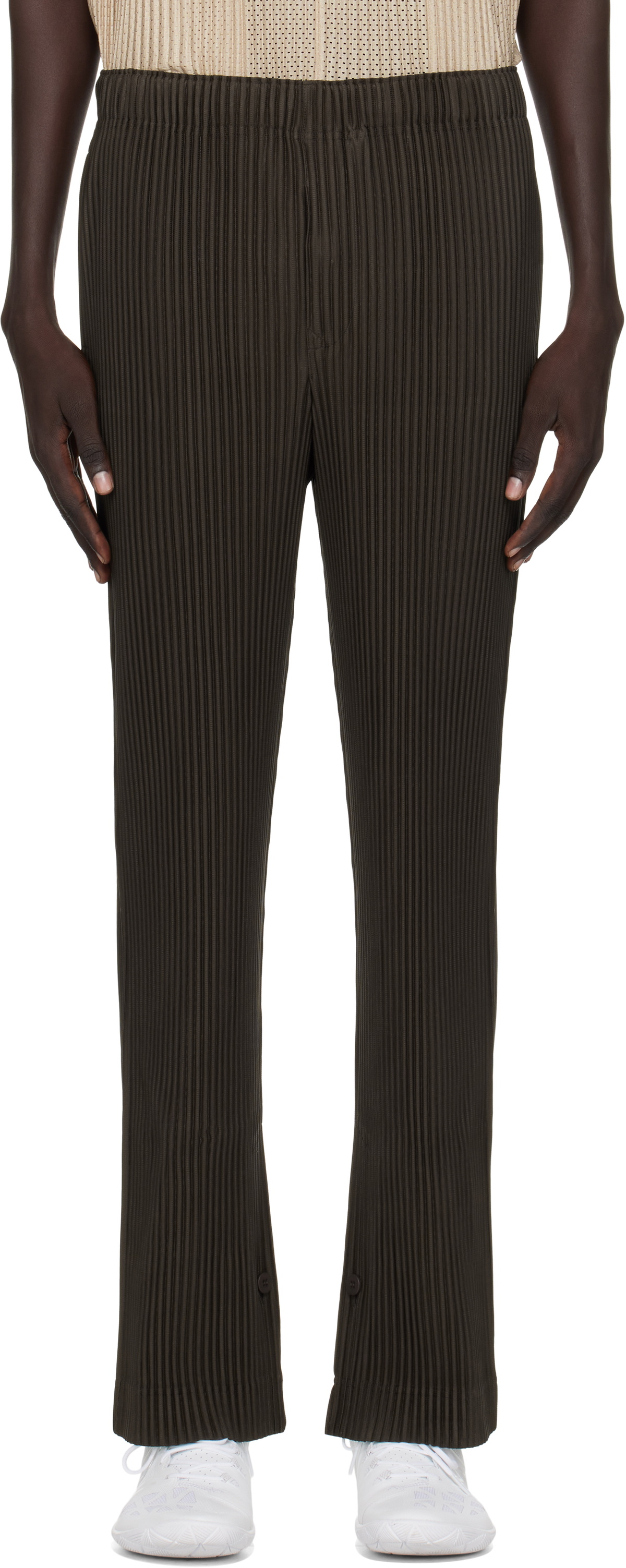 HOMME PLISSÉ ISSEY MIYAKE Gray Rectangle Skirt Homme Plisse