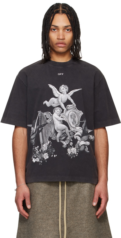 Photo: Off-White Black Vintage Putti T-shirt