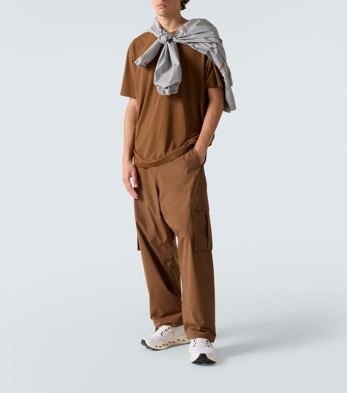 Loewe x On belted technical cargo pants