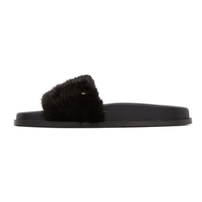 Valentino mink fur on sale slides