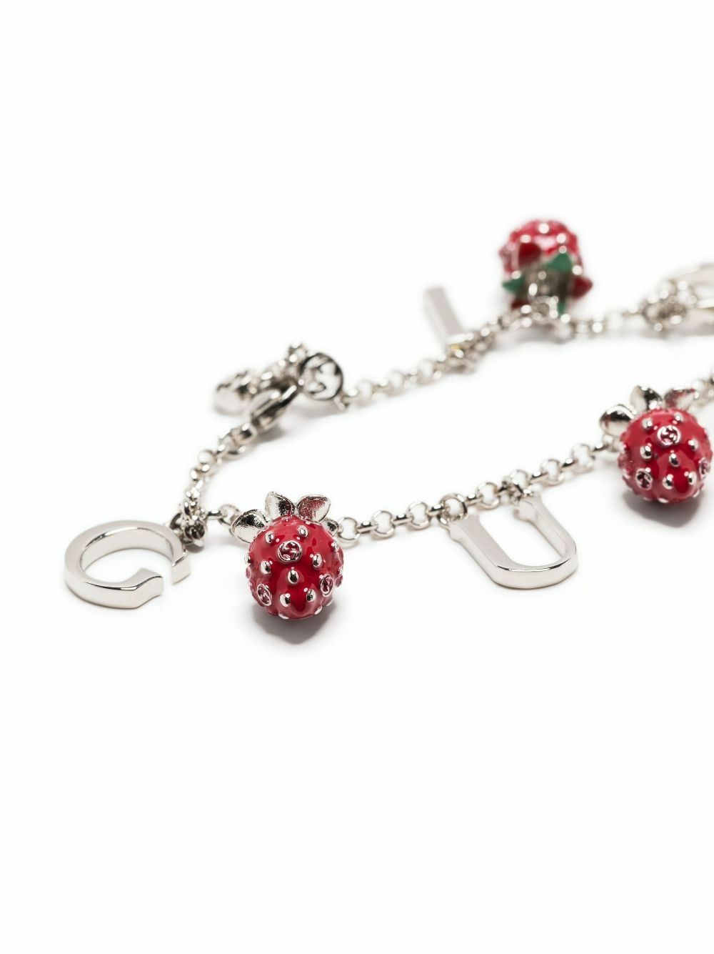 Gucci Strawberry Charm Link Bracelet