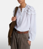 Marant Etoile Christa ruffled cotton-blend blouse