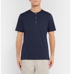 Sunspel - Cotton-Jersey Henley T-Shirt - Men - Navy