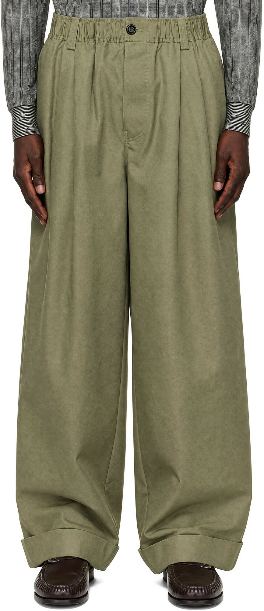 Marni Green Canvas Trousers