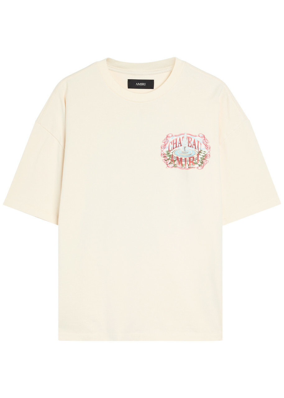 Amiri Chateau Printed Cotton T-shirt Ivory
