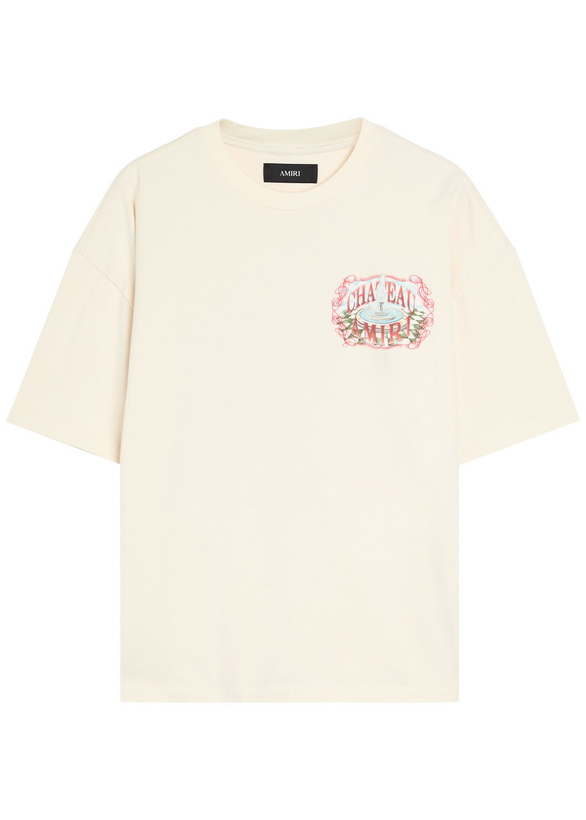 Photo: Amiri Chateau Printed Cotton T-shirt Ivory