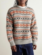 KAPITAL - Fair Isle Wool Sweater - Orange