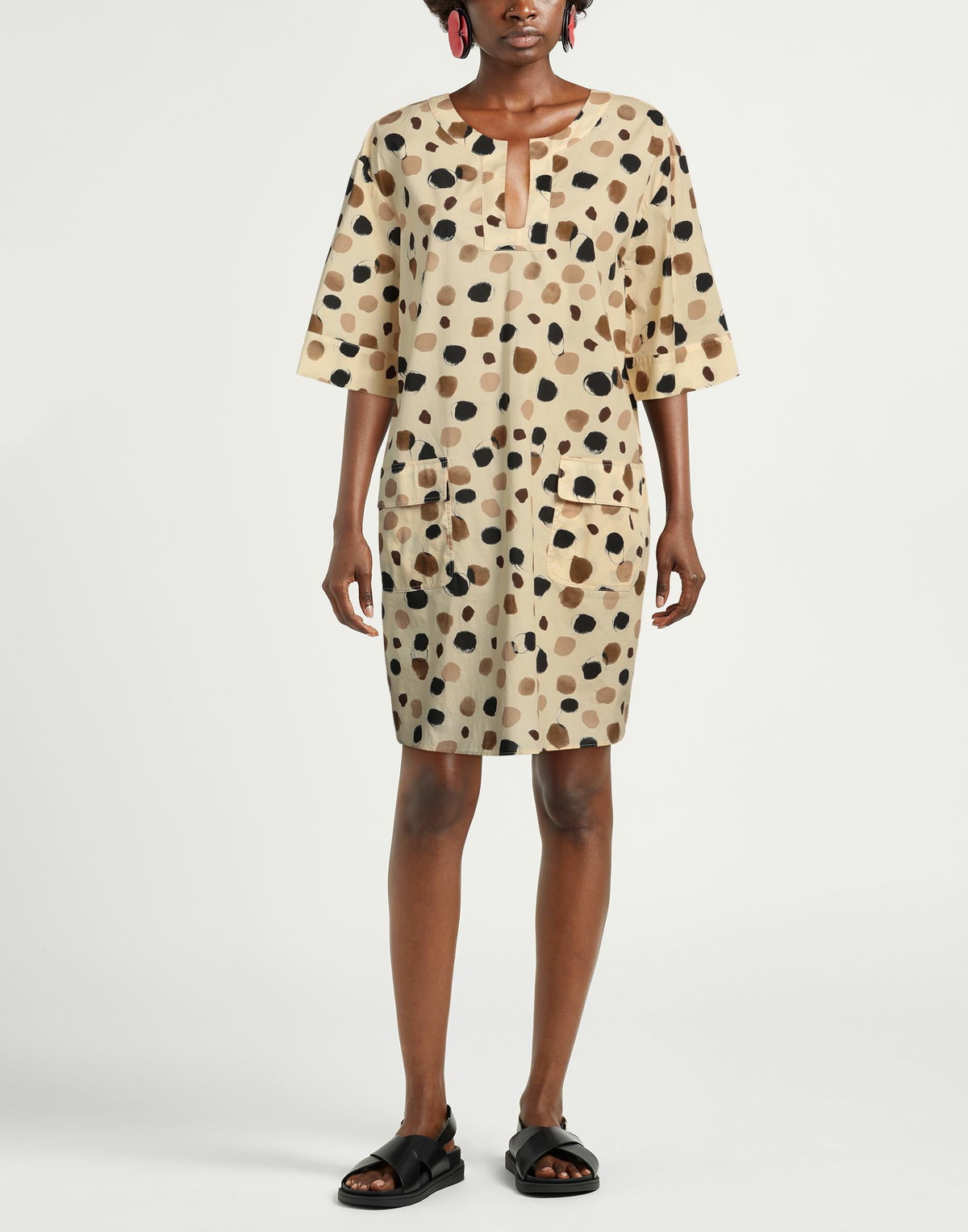 Manila Grace Womens Mini dress Sand