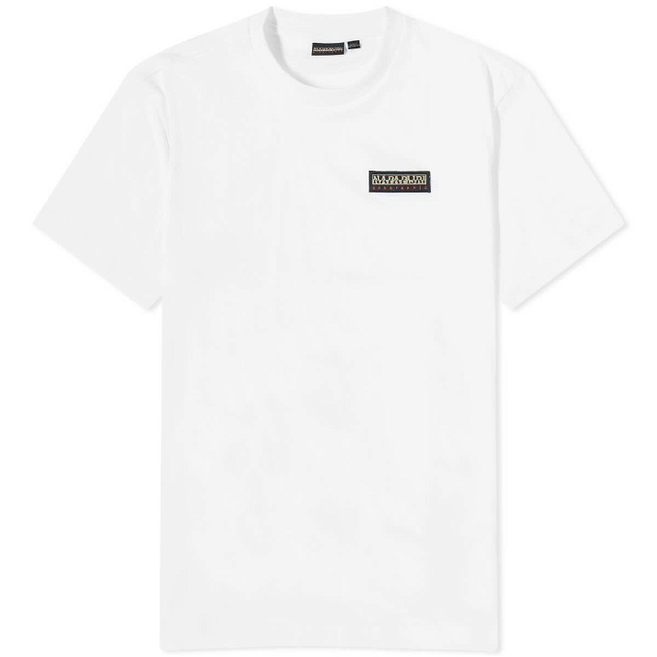 Photo: Napapijri Men's Iaato Patch Logo T-Shirt in Bright White