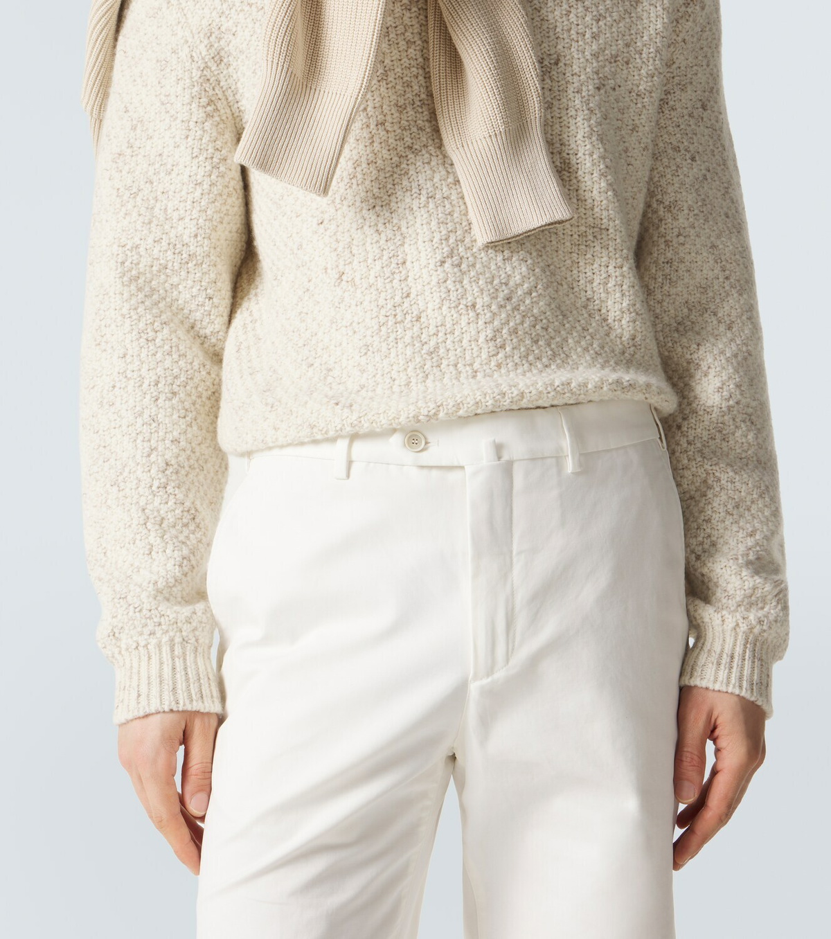 Loro Piana Carlo cotton-blend straight pants