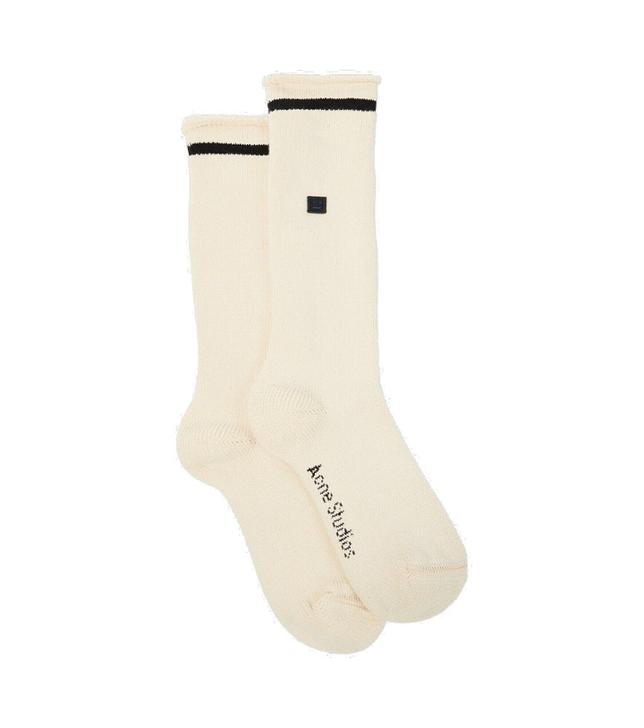 Photo: Acne Studios - Face cotton-blend socks