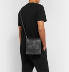 Valentino - Valentino Garavani Logo-Detailed Leather Messenger Bag - Black