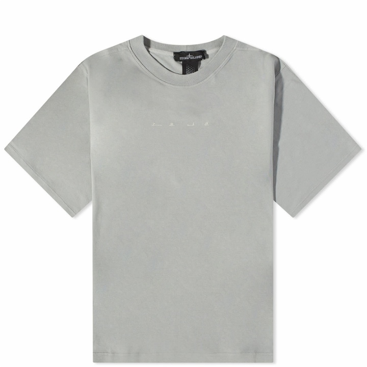 Photo: Stone Island Shadow Project Men's Mako Cotton Back Print T-Shirt in Dust
