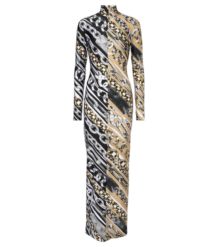 Photo: Area Colorblocked printed maxi dress