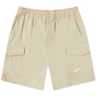 Nike Men's Woven Utility Shorts in Rattan/White