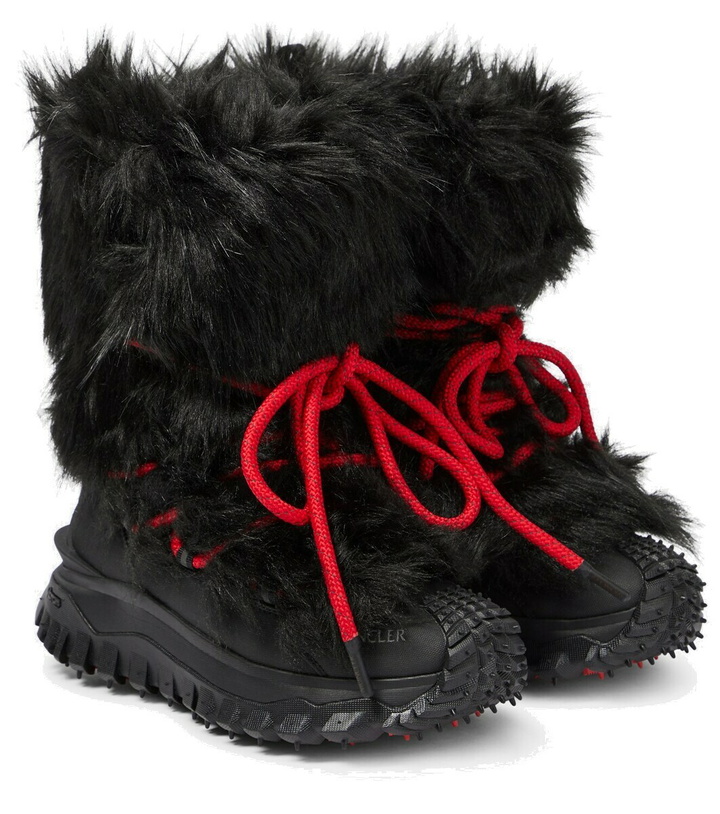 Photo: Moncler Grenoble Trailgrip faux fur-trimmed snow boots