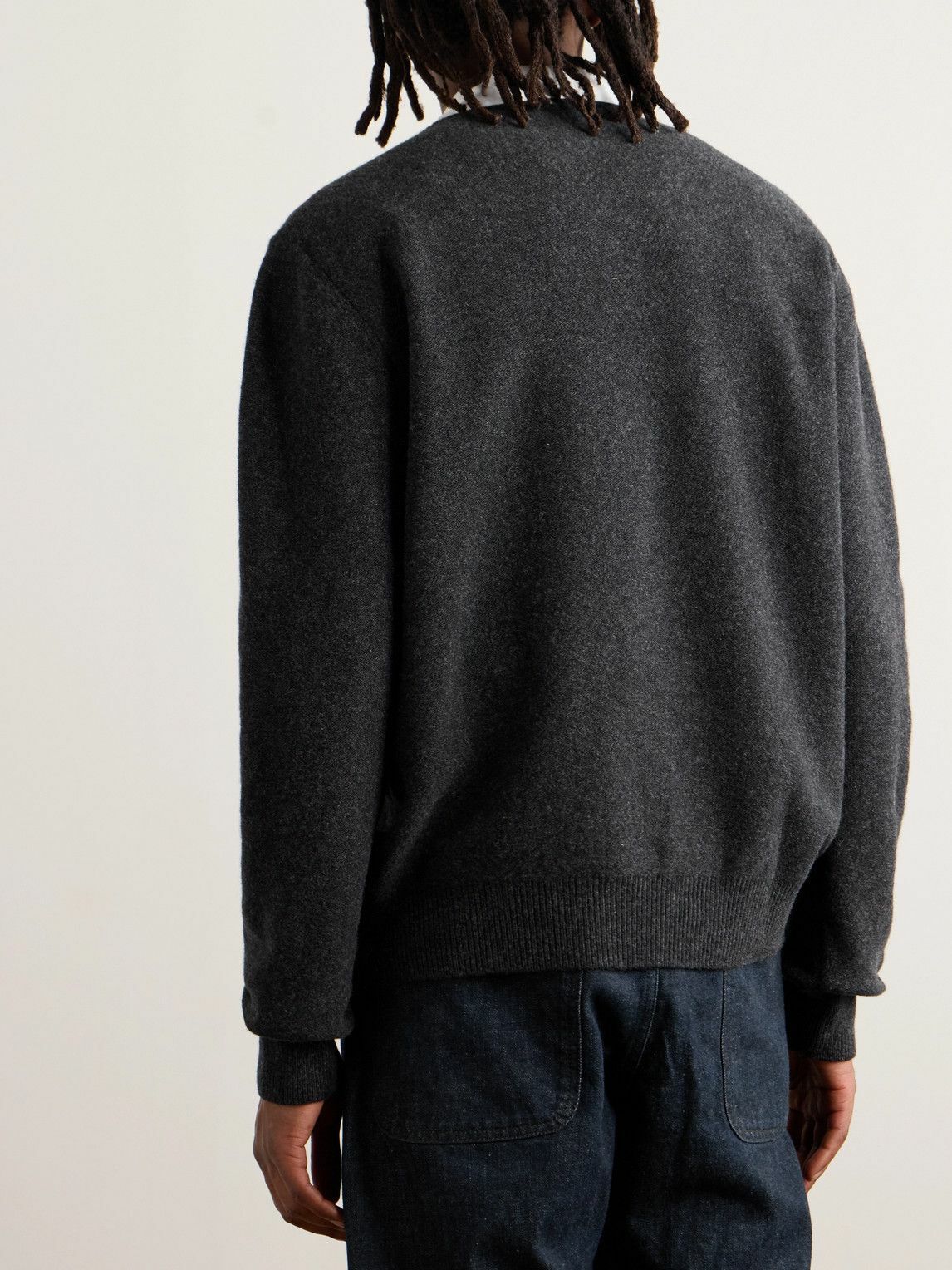 LEMAIRE ブラッシュドウールニット セーター M ダークグレー LEMAIRE - Brushed-Wool Sweater - Gray Lemaire
