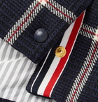 Thom Browne - Slim-Fit Quilted Prince of Wales Checked Wool-Tweed Down Gilet - Blue