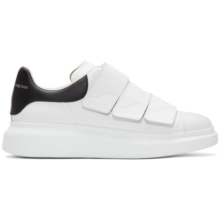 Photo: Alexander McQueen White and Black Straps Oversized Sneakers