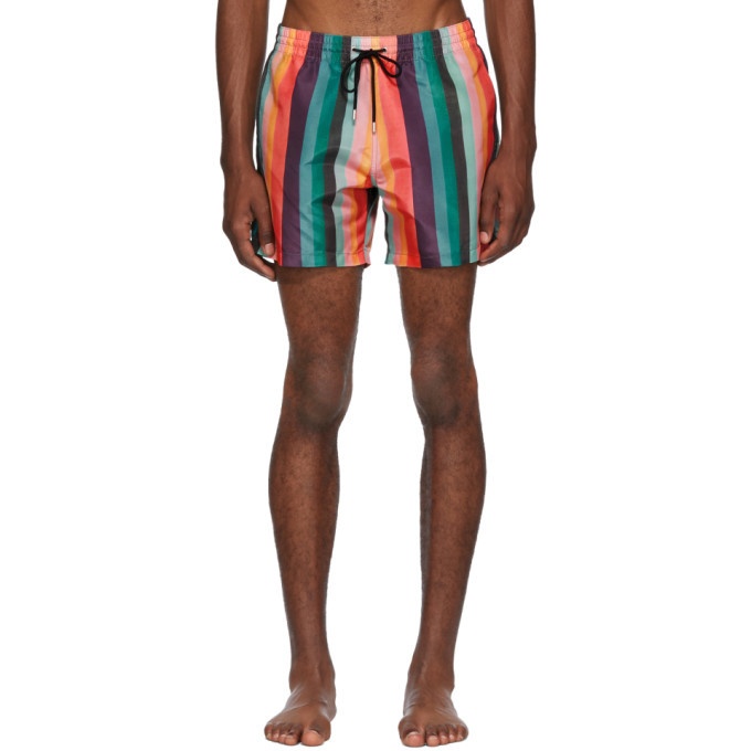 Photo: Paul Smith Multicolor Artist Stripe Swim Shorts