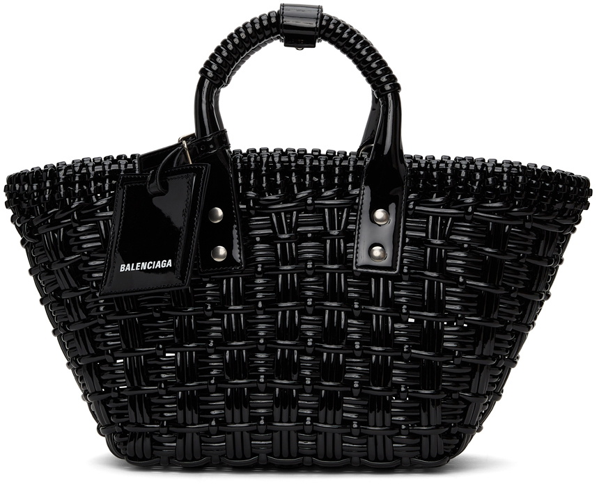 BALENCIAGA ビストロXS黒 Balenciaga Black XS Bistro Basket Strap Tote Balenciaga