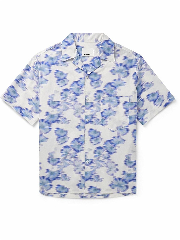 Photo: Marant - Lazlo Camp-Collar Printed Cotton-Voile Shirt - Blue