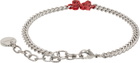 Palm Angels Silver 'PA' Monogram Chain Bracelet