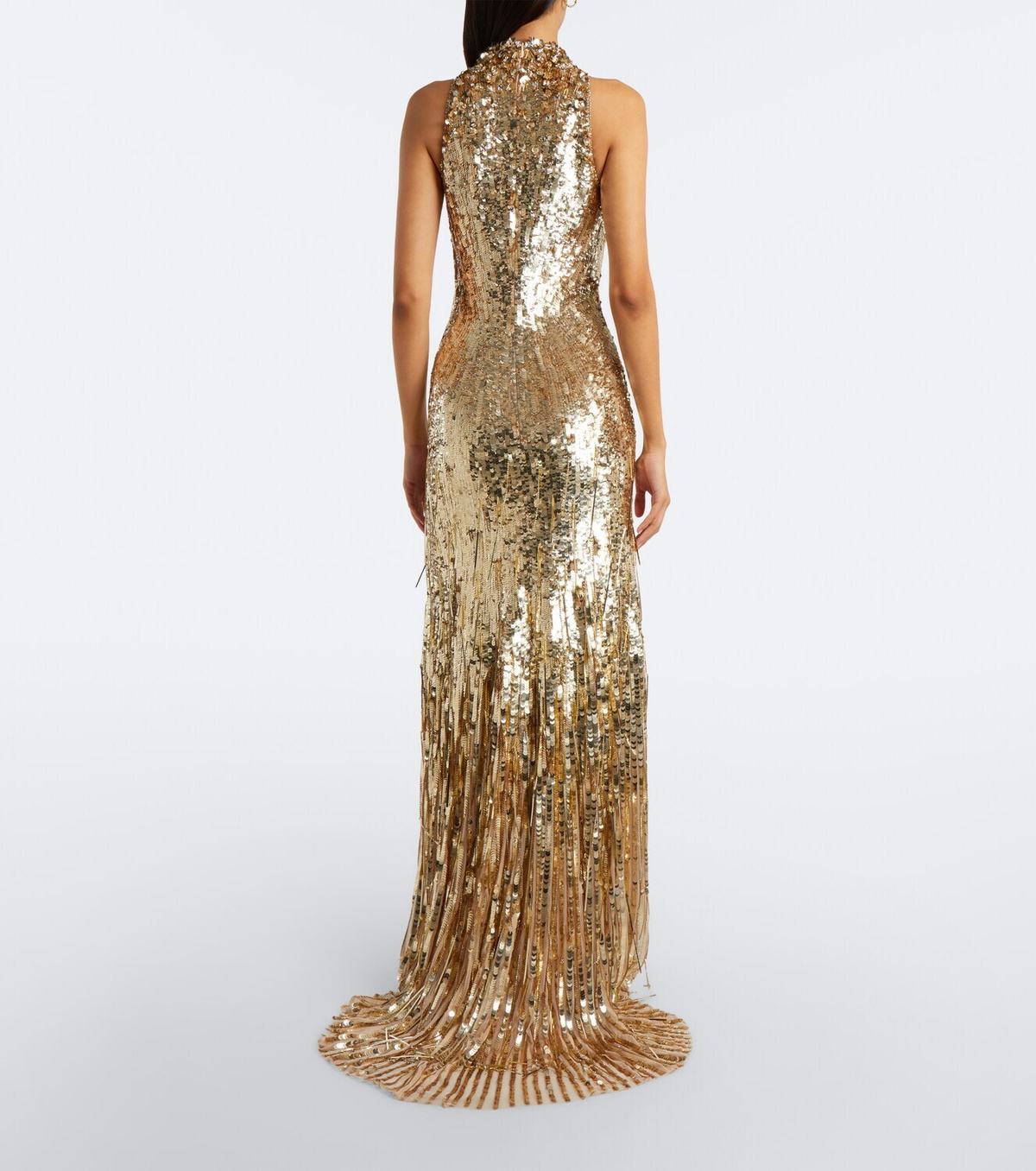 Jenny Packham Kimiko embellished halterneck gown