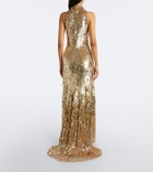 Jenny Packham Kimiko embellished halterneck gown