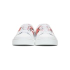 Burberry White and Red Albert Sneakers