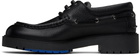 Burberry Black Leather Raft Boat Shoes