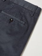 Incotex - Slim-Fit Wool-Twill Chinos - Blue