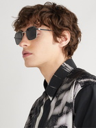 Dunhill - Square-Frame Silver-Tone and Acetate Sunglasses