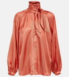 Max Mara Albenga silk slit blouse